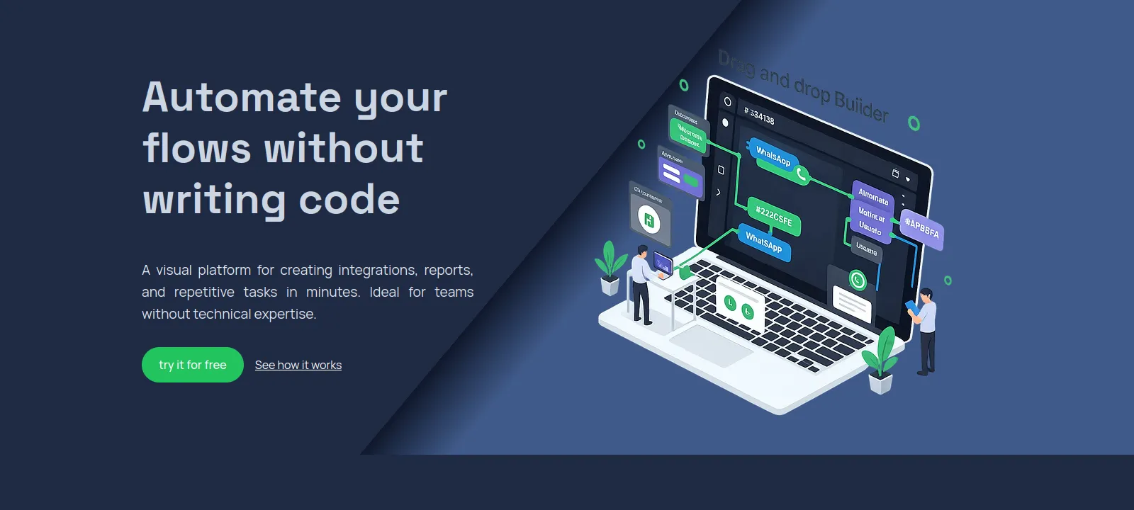 Professional landing page for a business