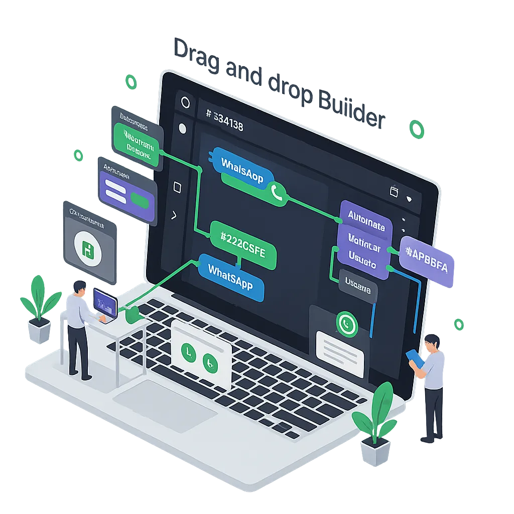 Visual workflow builder with drag-and-drop components