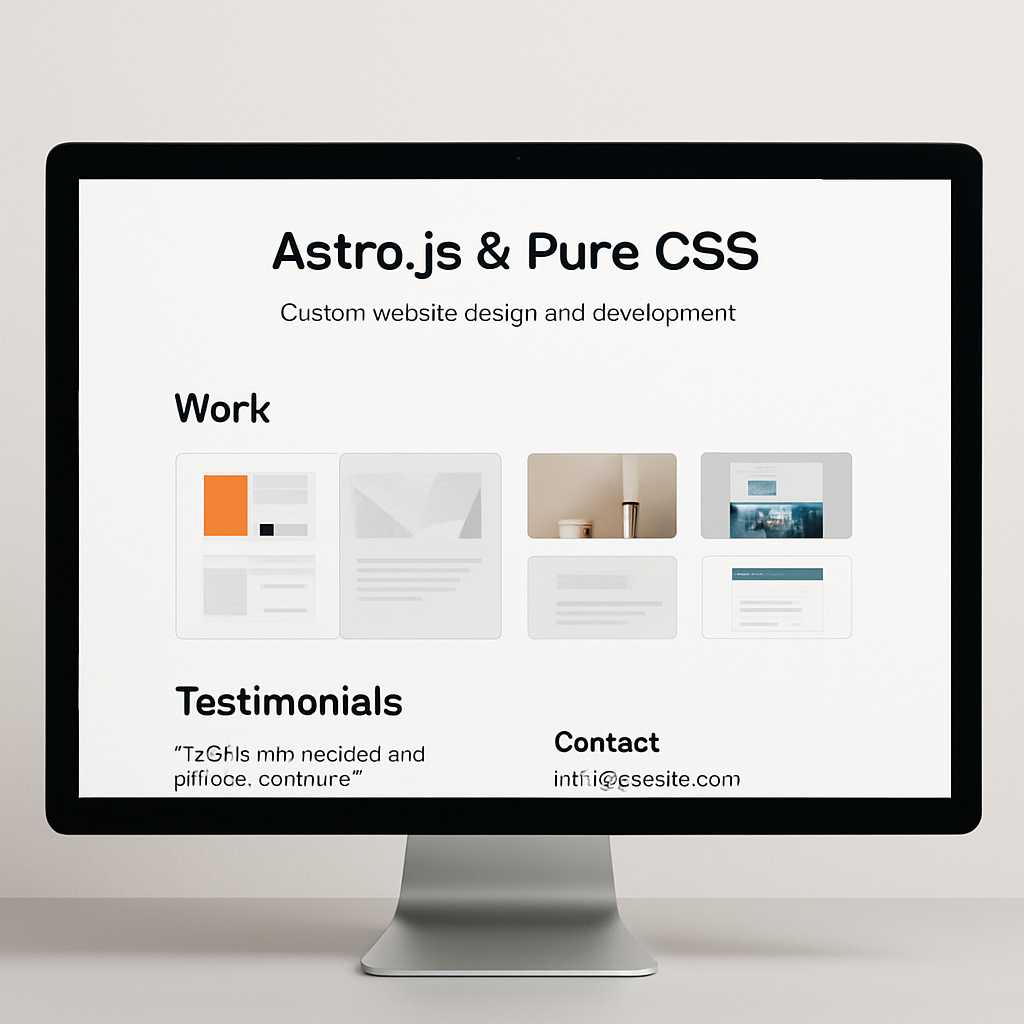 Portfolio website for presenting a brand and projects